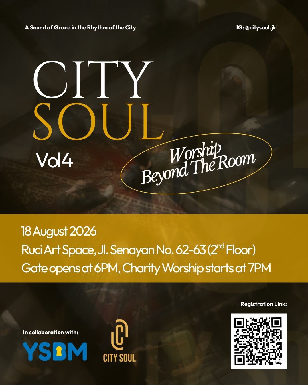 City Soul Vol. 4, Worship Beyond the Room, on August 18, 2026 at RUCI Art Space